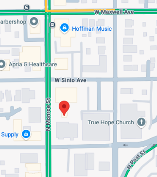 Map of office location in Spokane